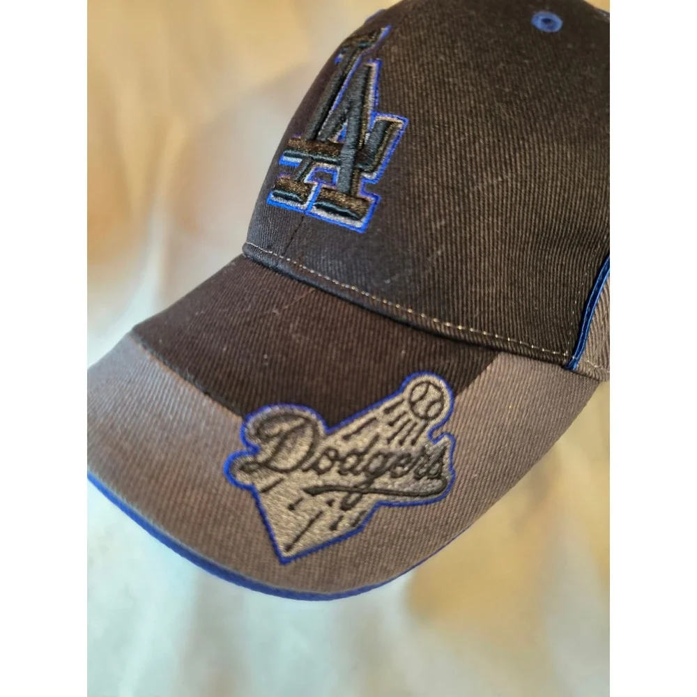 MLB Los Angeles Dodgers Fan Favorite Hat Black Grey Blue Adjustable Baseball Cap